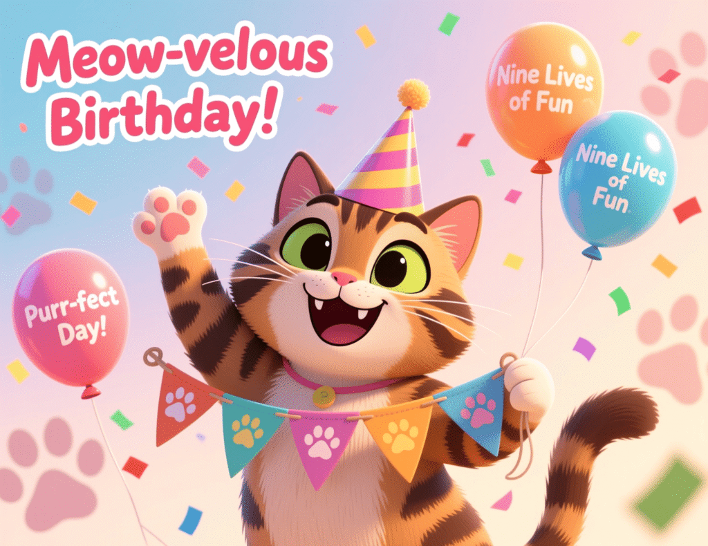 Cat Birthday Puns
