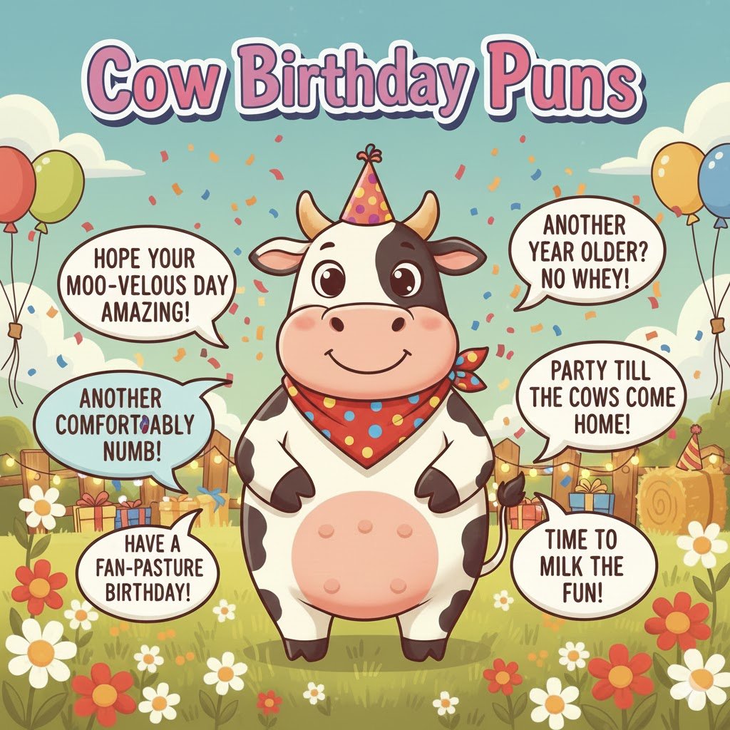 Cow Birthday Puns