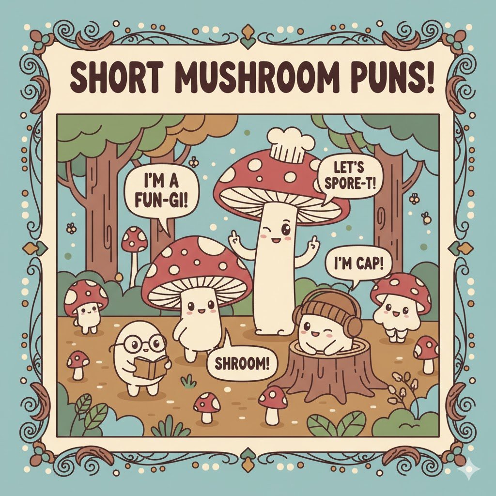 Short Mushroom Puns