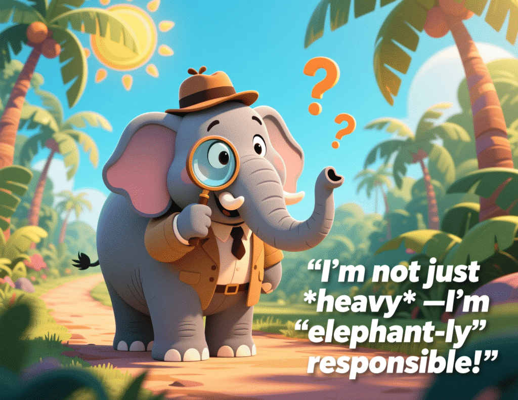 Elephant Puns Captions