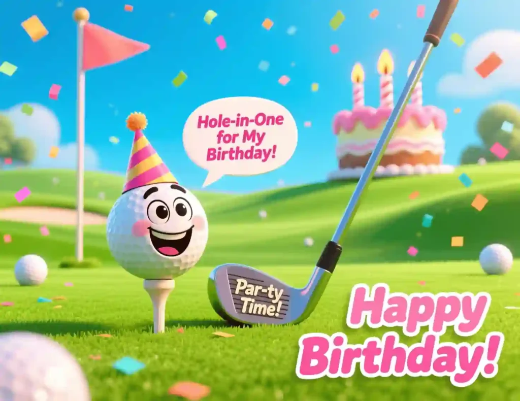 birthday golf puns image