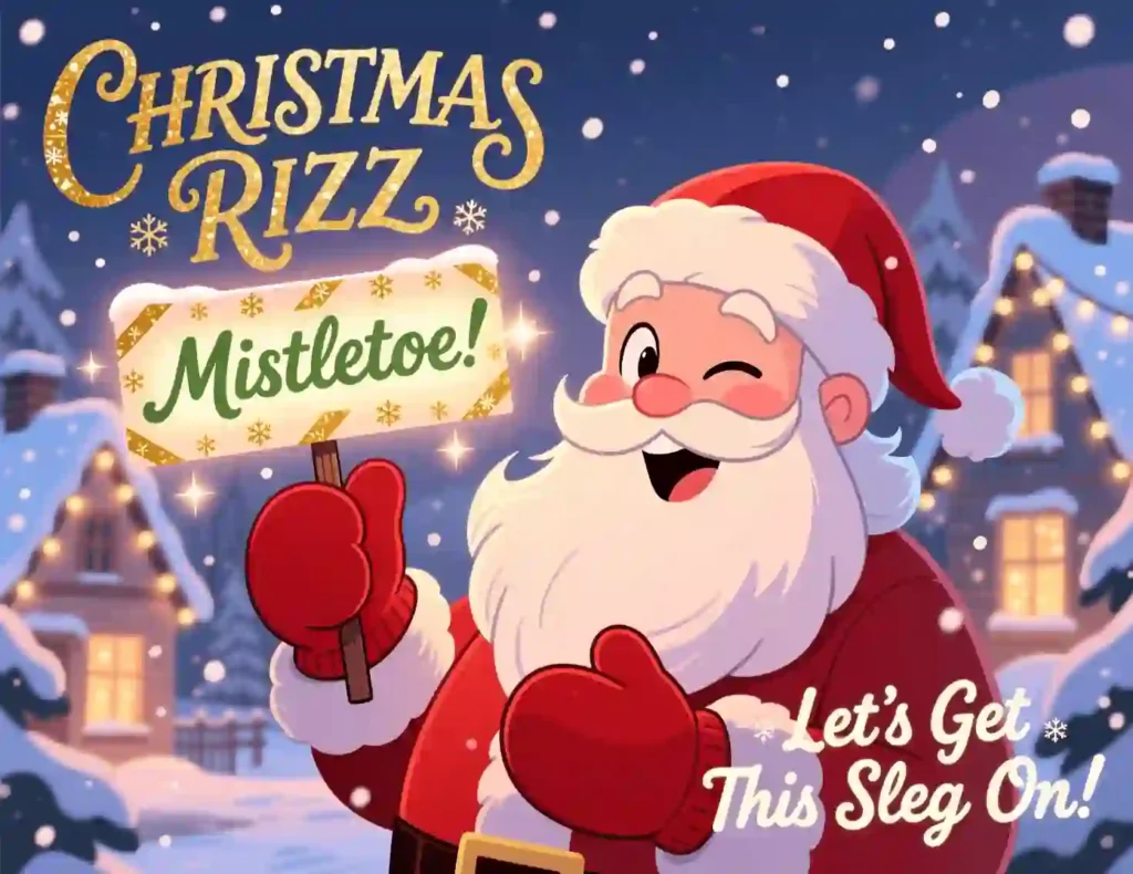 christmas rizz puns image