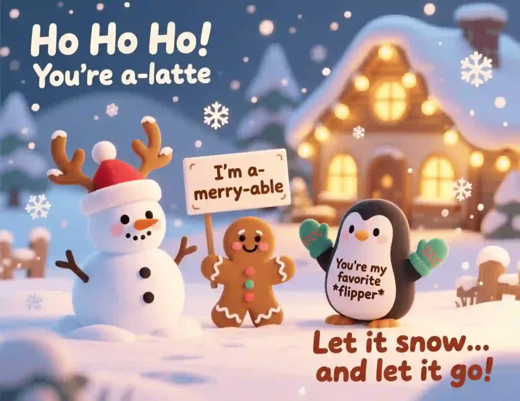 cute christmas puns image