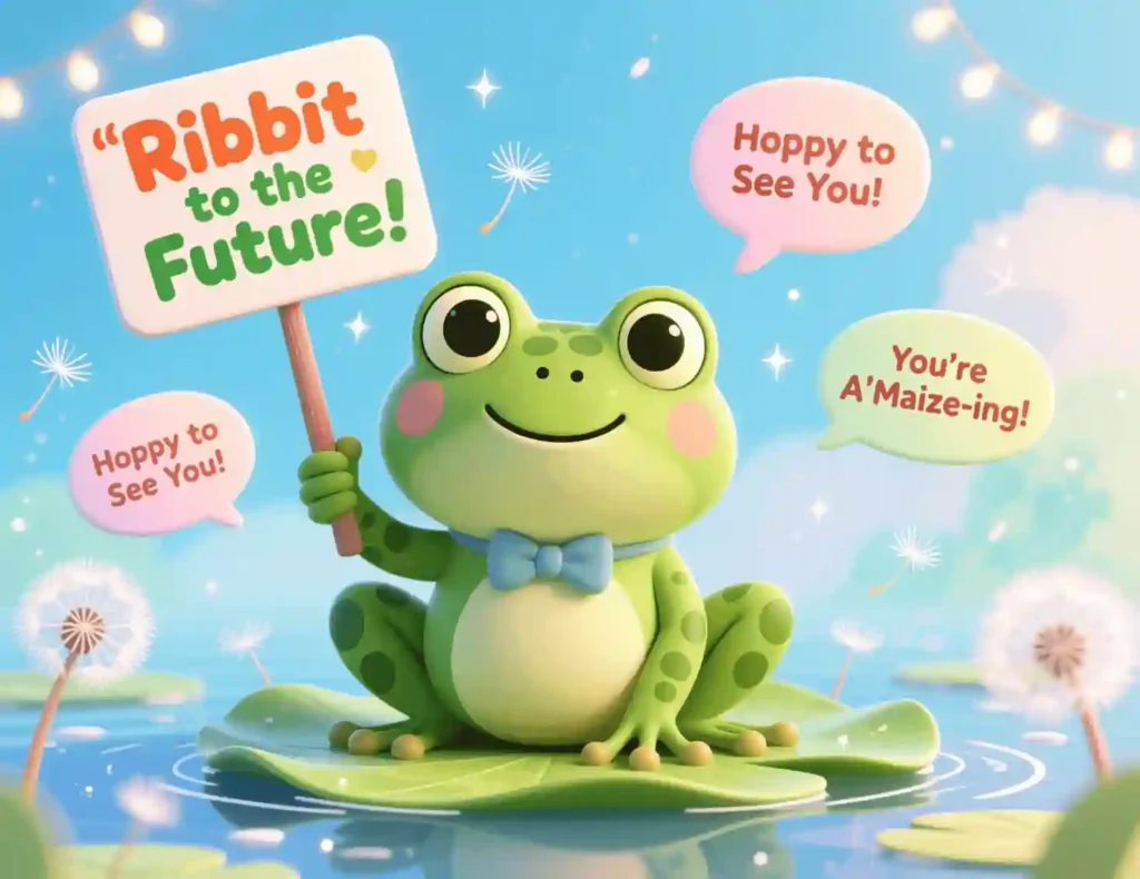 cute frog puns image