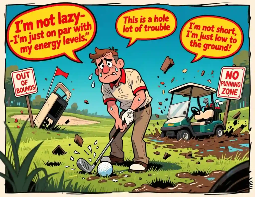 dirty golf puns image