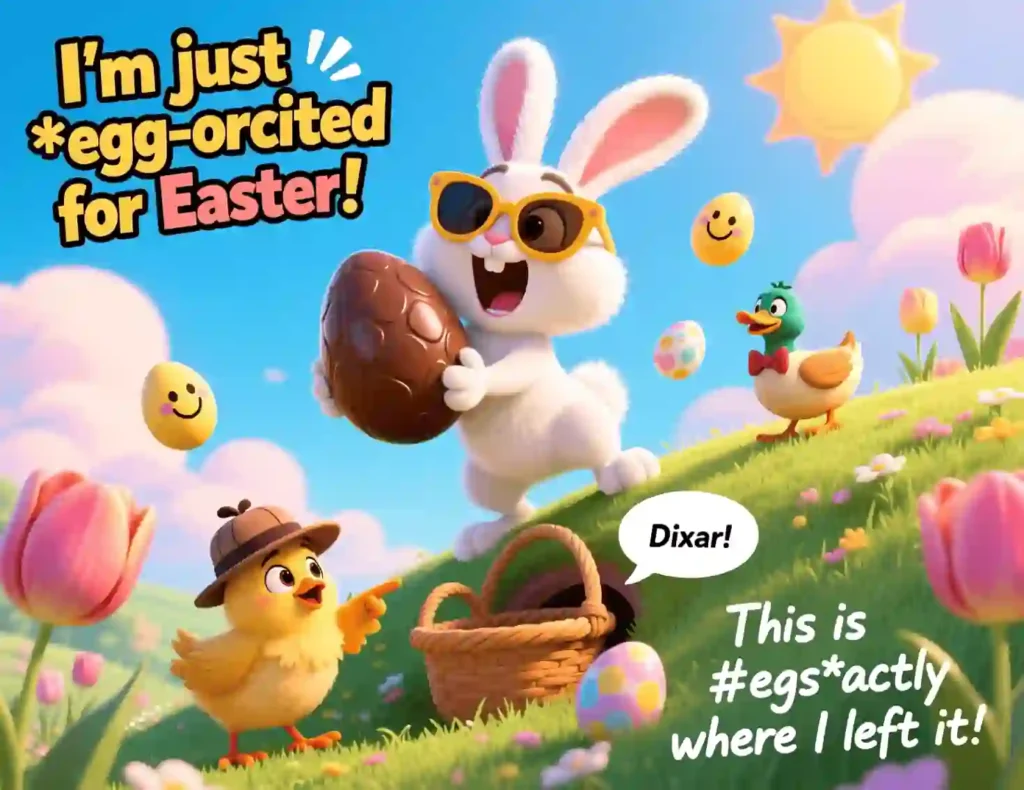 funny easter puns image
