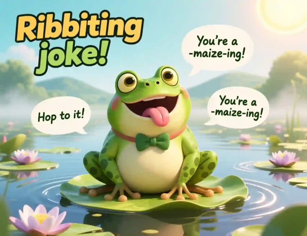 funny frog puns image