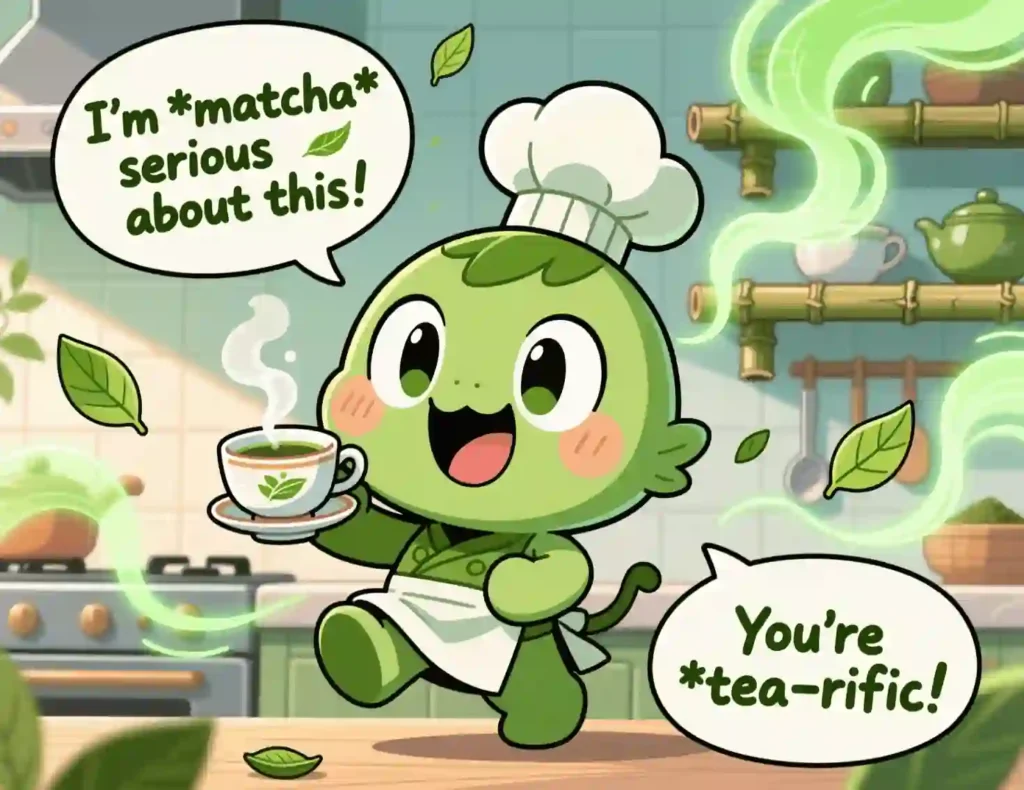 funny matcha puns image