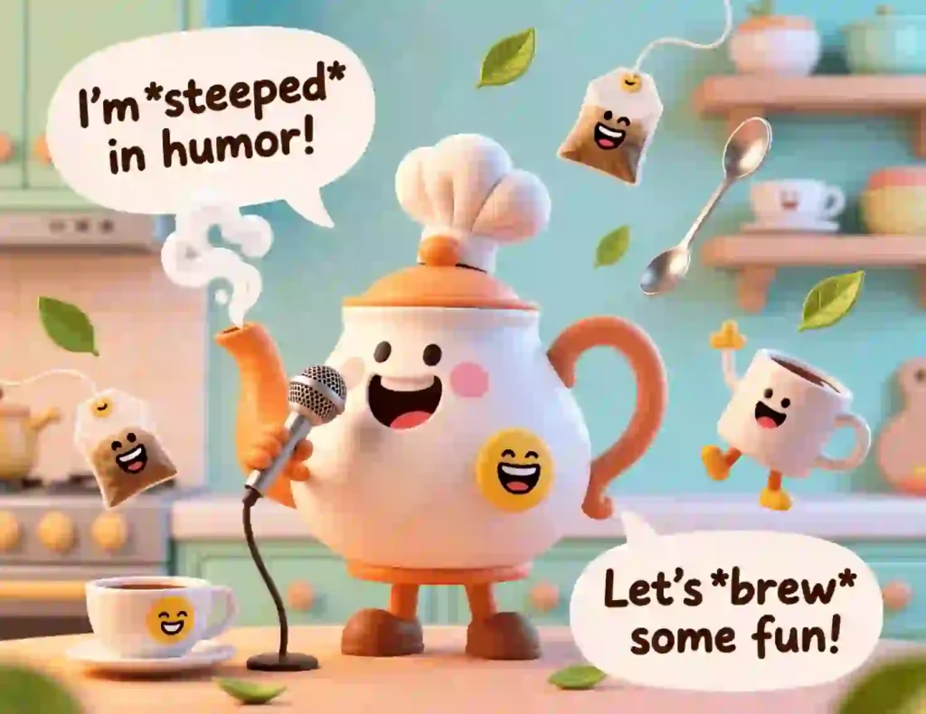 funny tea puns image