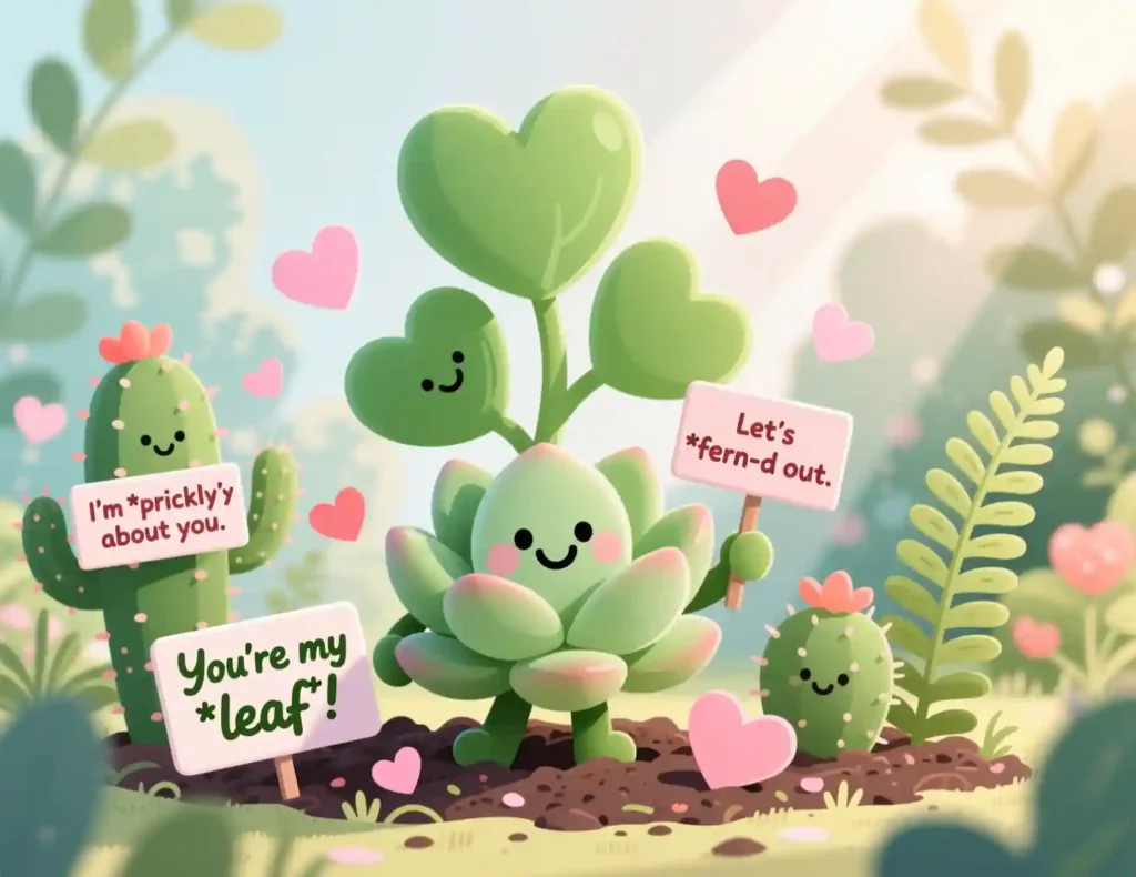 plant valentine puns image