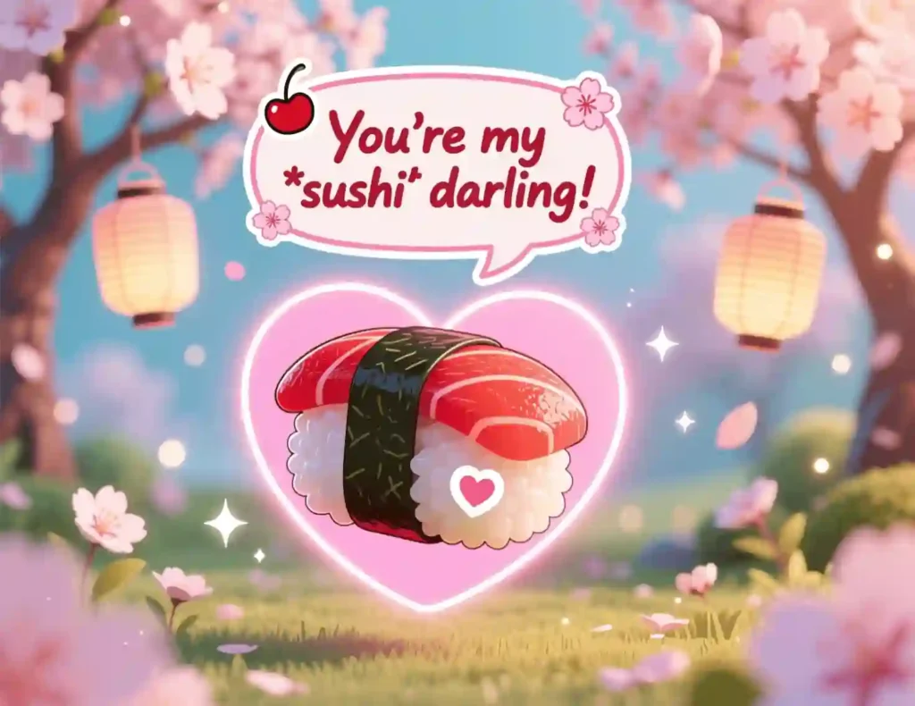 sushi love puns image