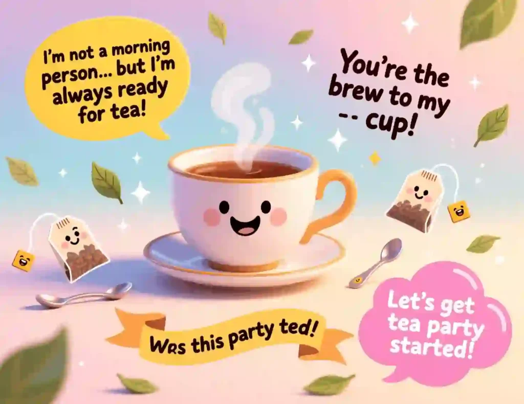 tea puns one liners image