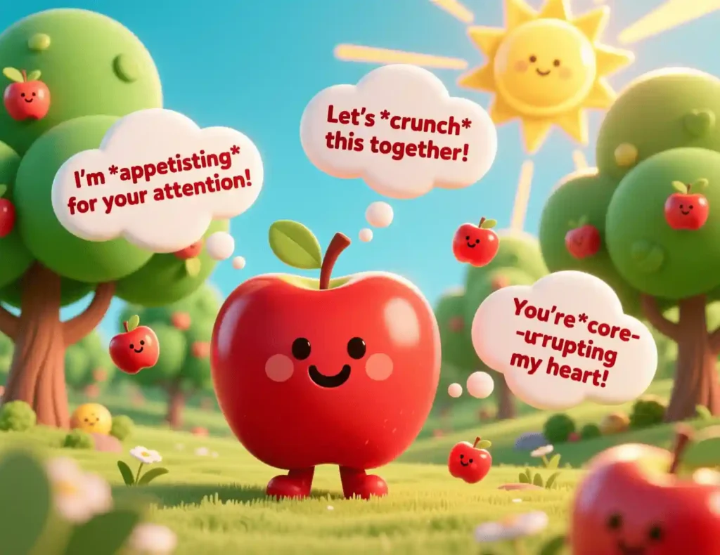 apple puns one liners image