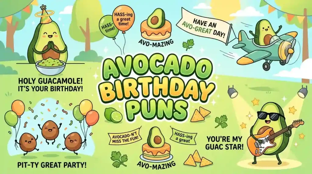 avocado birthday puns​ image