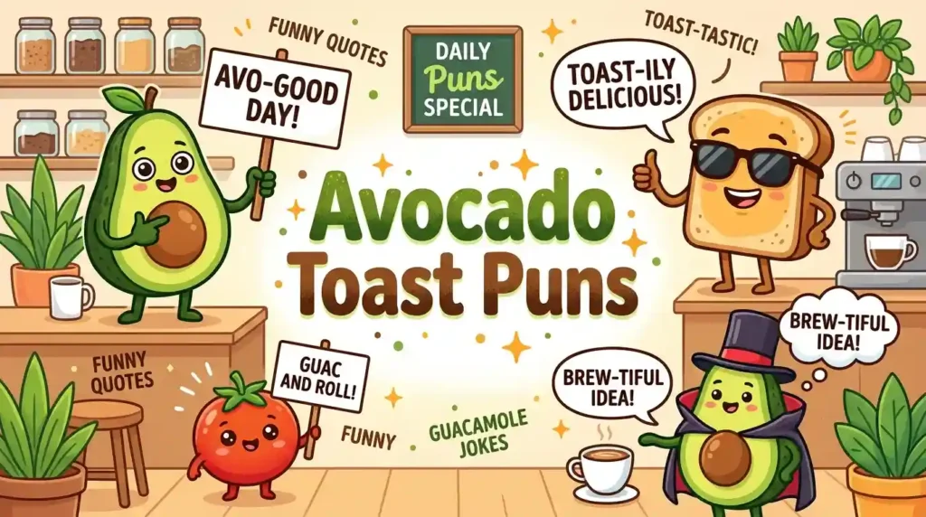 avocado toast puns​ image