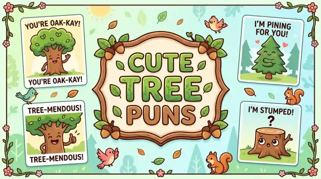 cute tree puns image