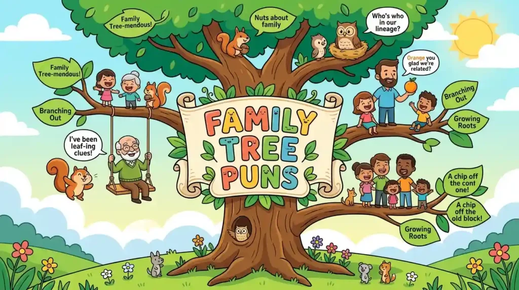 family tree puns image