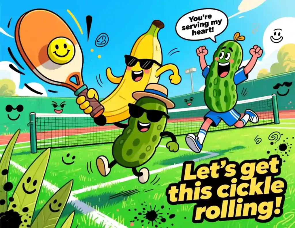 funny pickleball puns image