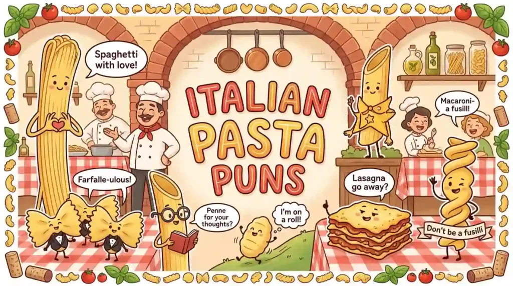 italian pasta puns image