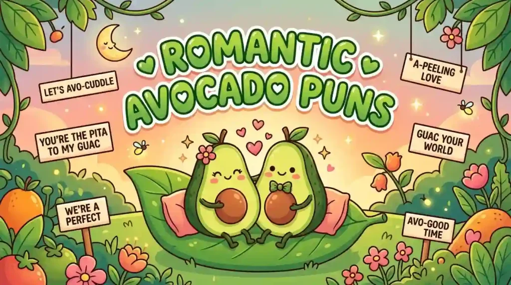 romantic avocado puns image