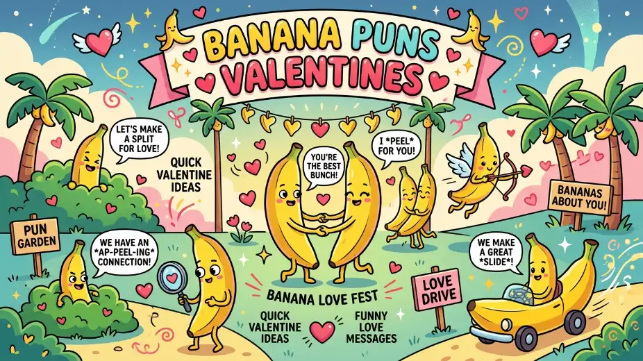 banana puns valentines image