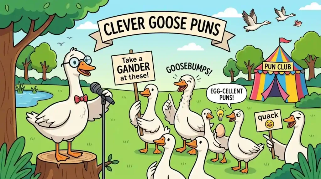 clever goose puns​ image