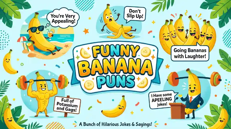 funny banana puns image