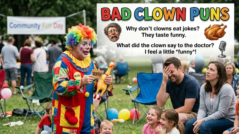 bad clown puns image