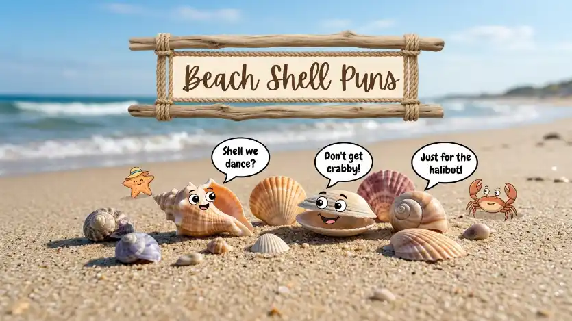 beach shell puns image