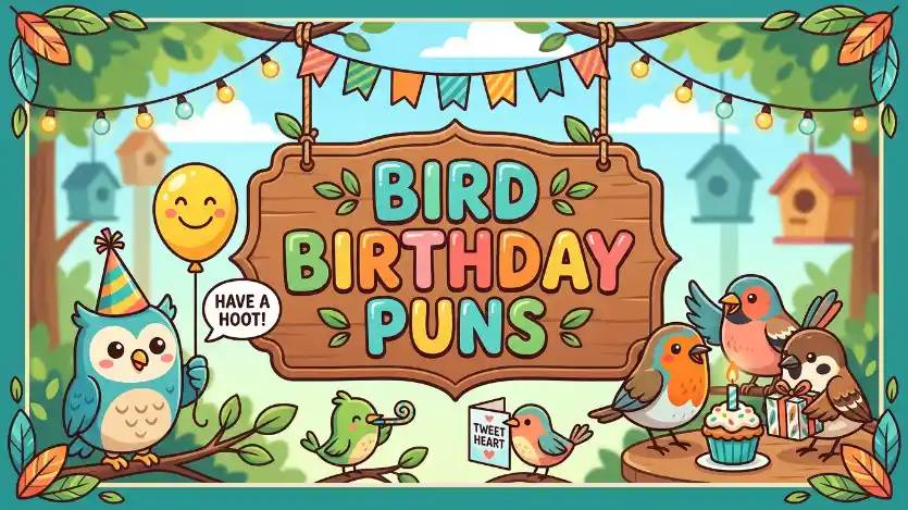 bird birthday puns image
