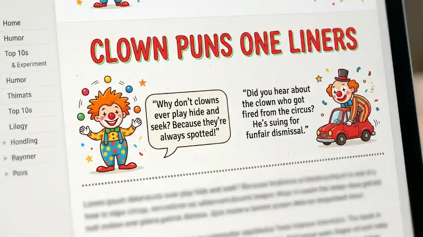 clown puns one liners image