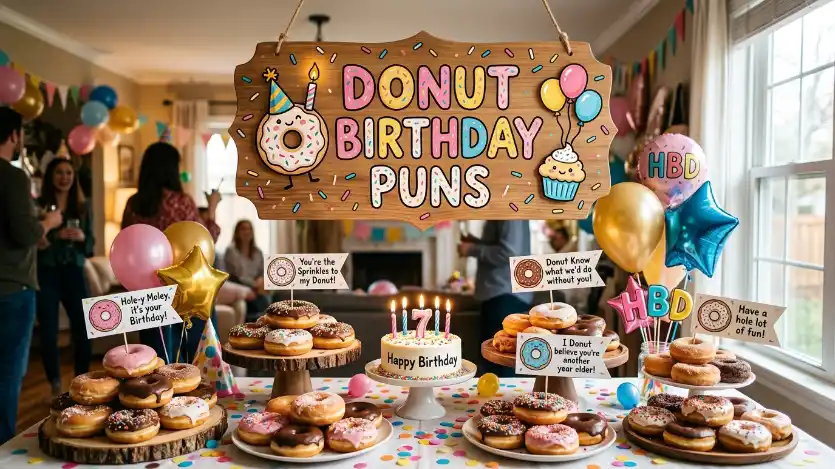 donut birthday puns image