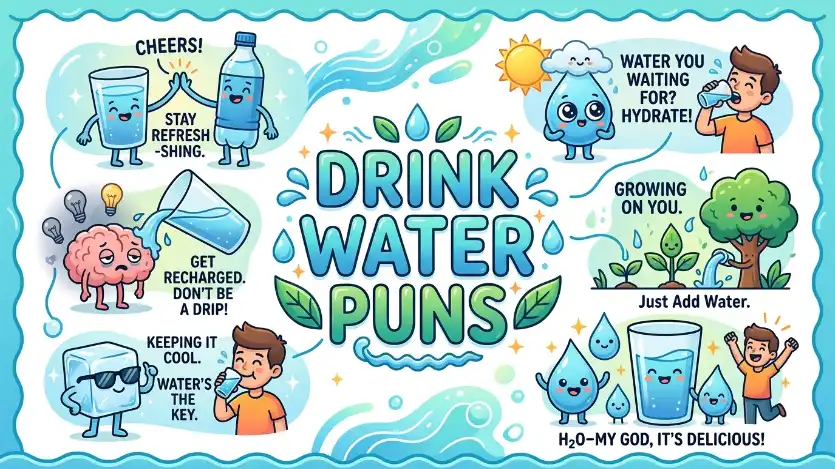 drink water puns image