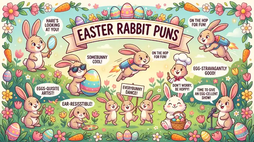 easter rabbit puns image