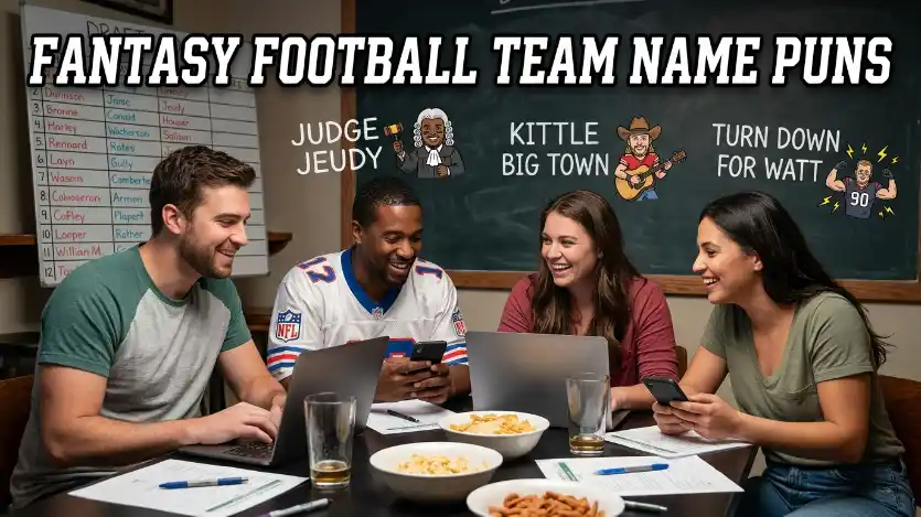 fantasy football team name puns image