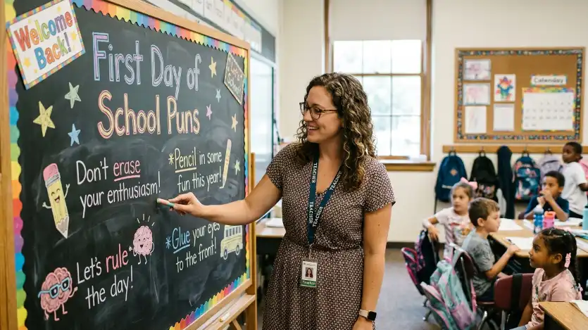 first day of school puns image