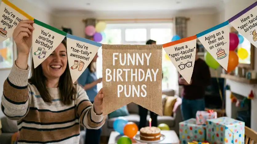 funny birthday puns image