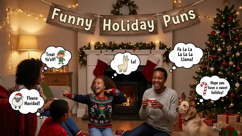 funny holiday puns image