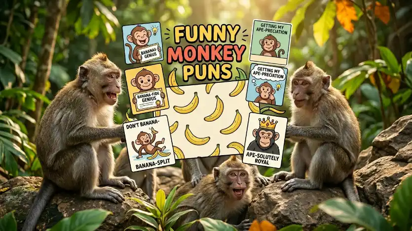 funny monkey puns image