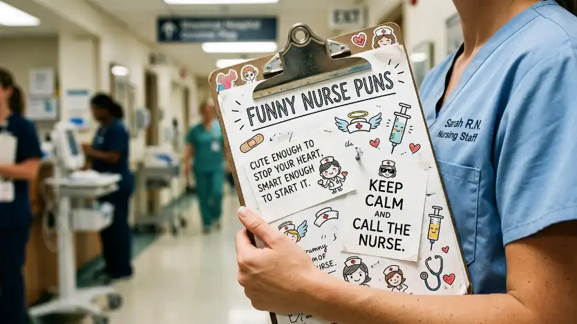 funny nurse puns image