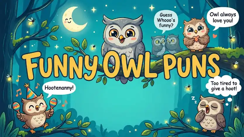 funny owl puns image