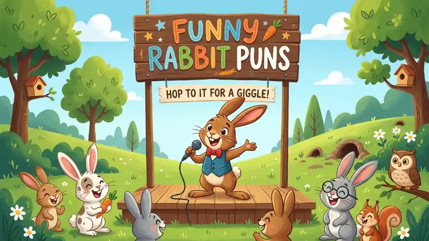 funny rabbit puns image