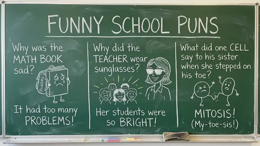 funny school puns image