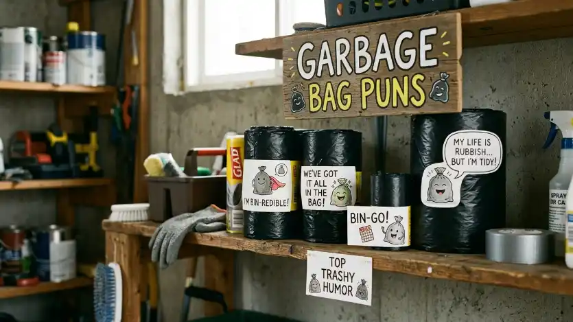 garbage bag puns image