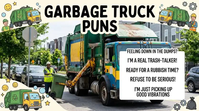 garbage truck puns image