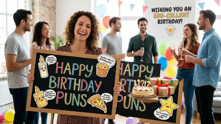 happy birthday puns image