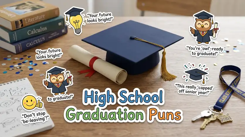 high school graduation puns image