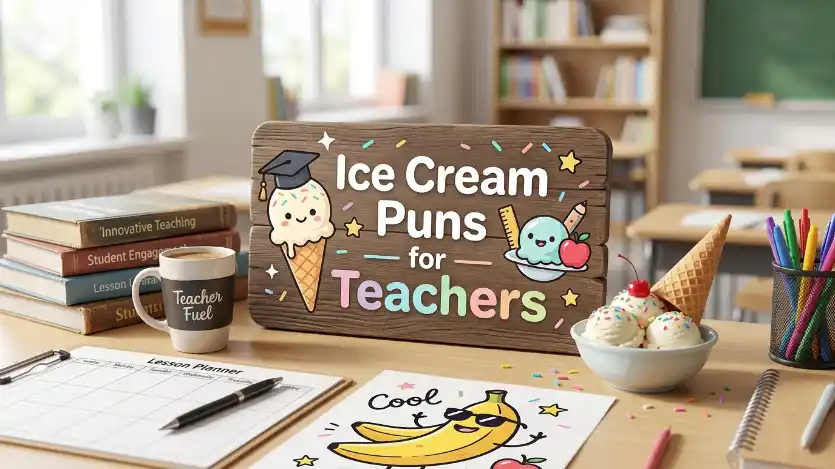 ice cream puns for teachers image