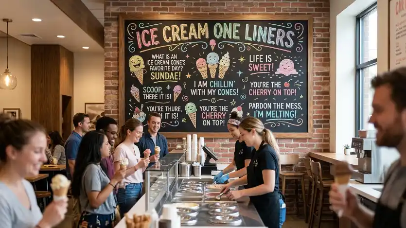 ice cream puns one liners image