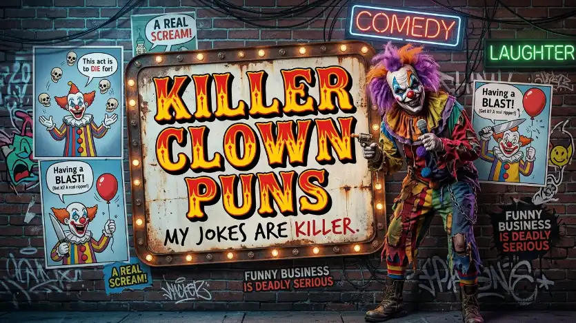 killer clown puns image
